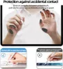 A person's hands interacting with a tablet screen, demonstrating a stylus and anti-mistouch features. Náhled obrázku produktu