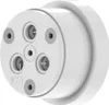 Close-up view of a white, multi-port connector. Produktbild-Vorschau