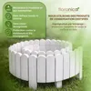 Floranica Bordure de Jardin en bois 20 x 200 cm Blanc Voir les images du produit 9