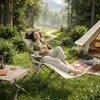 QEENTOE Opvouwbare campingstoel, verstelbare rugleuning, Productafbeelding-voorbeeld 10
