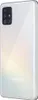 The back of a white Samsung Galaxy A51 smartphone is shown at an angle against a white background. Produktbild-Vorschau