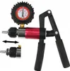 A vacuum pump with a pressure gauge and a handle. Produktbild-Vorschau