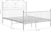 vidaXL Postel Bílá kovová 140x200 cm Náhled obrázku produktu 5