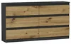 Komoda 140 cm 6 zásuvek skříňka FRAMIRE R-140 antracit mix Náhled obrázku produktu 7