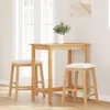vidaXL Barstühle mit Kissen 2 Stk. Massivholz Gummibaum Produktbild-Vorschau 2