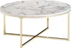WOHNLING Couchtisch 80x36x80 cm mit Marmor Optik Weiß Produktbild-Vorschau 6