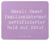 Mr. & Mrs. Panda Mauspad Spruch Onkel-Held - Lavendeltraum Produktbild-Vorschau 1
