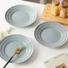Teller set 4stück Ø21,4 cm Keramik Speiseteller Pastateller Produktbild-Vorschau 7