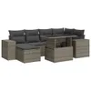 CLORIS 7-tlg. Garten-Sofagarnitur mit Kissen Grau Poly Produktbild-Vorschau 2