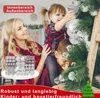 A family decorating a Christmas tree with ornaments. Voir les images du produit