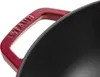 Staub Wok rond rouge cerise 30 cm Fonte rouge Voir les images du produit 3