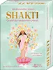 The image shows the front and side packaging of a tarot or oracle card deck. The front features an illustration of a multi-armed goddess on a lotus flower surrounded by floral elements. The side panel displays the product title and author. Náhled obrázku produktu