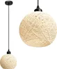 A close-up and a full view of a beige pendant light. Anteprima dell’immagine prodotto