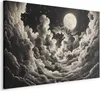 Vlies Leinwandbild - Moon and Stars Singing Among the Great Produktbild-Vorschau 1