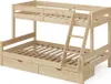 Etagenbett Vitalispa Everest Naturholz 120x200 / 80x200 cm Produktbild-Vorschau 1