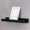 Bilderleiste L40cm Schwarz MDF Holz Wandregal Kurz Wanddeko Produktbild-Vorschau 4