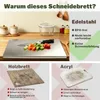 Edelstahl Schneidebrett, Arbeitsplatte mit Anschlagkante, Produktbild-Vorschau 3