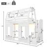 Merax Patrová postel 90x200cm s LED osvětlením a schody s Náhled obrázku produktu 9