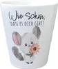 Chinchilla Blumentopf mit Spruch Wie schön dass es dich Produktbild-Vorschau 1