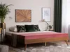 BELIANI Posteľ tmavé drevo 140 x 200 cm MDF posteľový rám Náhľad obrázku produktu 2