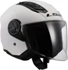 A white LS2 jet helmet with a clear visor. Anteprima dell’immagine prodotto