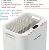 An air purifier with labels and indicators shown on a white and light gray background. Anteprima dell’immagine prodotto