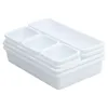 A set of modular white drawer organizers stacked on top of each other. Náhľad obrázku produktu