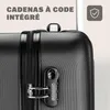 MONZANA® Lot de 3 valises rigides Noir M/L/XL 4 roues 360° Voir les images du produit 5