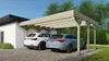 Tettoia posto auto coperto in legno 6.06x5.03 m - 30 m2 - Anteprima dell’immagine prodotto 1