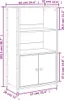 vidaXL Highboard Black 62x32x103,5 cm odvodený výrobok z Náhľad obrázku produktu 8