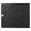 A close-up, top-down view of a black air purifier filter with a hexagonal honeycomb pattern. Produktbild-Vorschau