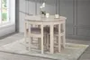 Kondela Essgruppe Domio 1+4 - Weiß Holzoptik / Graubeige Produktbild-Vorschau 2
