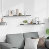 vidaXL Bilderleisten 2 Stk. Grau 80x9x3 cm MDF Produktbild-Vorschau 3