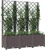 vidaXL Záhradný kvetináč s mriežkou hnedý 120 x 40 x 136 cm Náhľad obrázku produktu 3