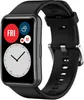Strap-it Huawei Watch Fit Silikonarmband (Schwarz) Produktbild-Vorschau 1