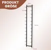A diagram showing the dimensions of a black metal wine rack. Náhľad obrázku produktu