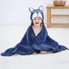 Dětský bavlněný ručník s kapucí Cartoon Bathrobe Bath Náhled obrázku produktu 3