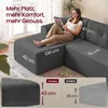 VASAGLE U-Form Sofa 6-Sitzer Modulares Cord Sofa mit Kissen Produktbild-Vorschau 5