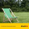 Chaise longue - rayée étroite - verte - pliable - en bois Voir les images du produit 4