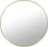 A round mirror with a gold frame against a white background. Produktbild-Vorschau