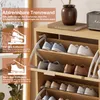 Szafka na buty – 100 x 25 x 90 cm, rattan/dąb – 4 wysuwane Podgląd zdjęcia produktu 20