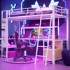 Letto a castello Flieks 90x200 cm con LED, letto a soppalco Anteprima dell’immagine prodotto 1
