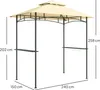 Grillpavillon mit LED 240 x 150 x 258 cm wasserabweisend Produktbild-Vorschau 3