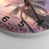 Wanduhr - Rund - Glasuhr - Strand Meer Palme - 40x40cm - Produktbild-Vorschau 5