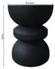 Couchtisch Rebecca Mobili Onar 44,5x35x35 cm MGO Schwarz Produktbild-Vorschau 3