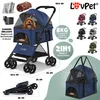 LOVPET® Carrello per cani 2 in 1: passeggino, trasportino e Anteprima dell’immagine prodotto 8