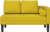 vidaXL Chaiselongue mit Kissen Gelb Samt Produktbild-Vorschau 3