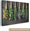 MuchoWow® - Leinwandbilder - Kräuter - Gewürze - Holz - Produktbild-Vorschau 1