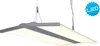 A rectangular LED pendant light fixture hanging from wires against a white background. Produktbild-Vorschau