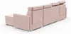 The back view of a beige sectional sofa. Podgląd zdjęcia produktu